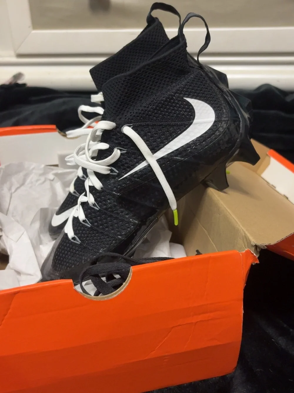Nike Men’s Black and White High-Top Athletic Sneakers